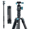 73" 185cm Carbon Fiber Travel Tripod for Camera