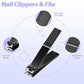 Tweezers Set 9 Pcs Colorful Nail Clipper Kit with Case for Grooming (9 Count)