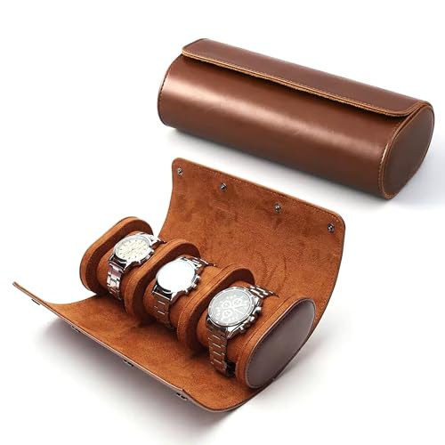 Longjet Watch Roll Travel Case for Men Portable Watches Organizer Box