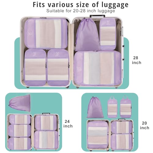 6 Set Space Saving Compression Packing Cubes Lightweight Packing Cube