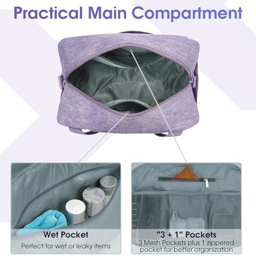 18" Carry on Bag Underseat for Airplane with Wet Pocket Spirit Airlines Personal Item Bag Travel Duffel Bag Small Gym Bag Weekender Overnight for Women and Men