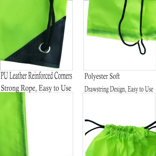 10 Colors Drawstring Backpack Bags Sack Pack Cinch Tote Sport Storage Polyester Bag for Gym Traveling (10 count)