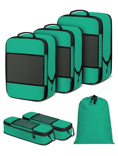 6 PCS Set Compression Packing Cubes for Travel (6 Count)