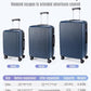 3 Piece Luggage Sets With Spinner Wheels Hardshell TSA Lock