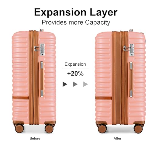 Carry On Luggage 20 Inch Expandable Suitcase with Spinner Wheel