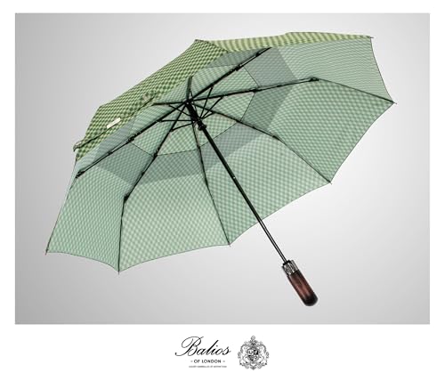 Folding Umbrella Real Wood Handle Kimono Olive Night