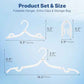 White Travel Hangers 10 Pack (10 Count)