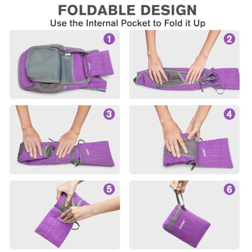 10L 15L Hiking Backpack Lightweight Packable Hiking Daypack Small Travel Outdoor Foldable Shoulder Bag