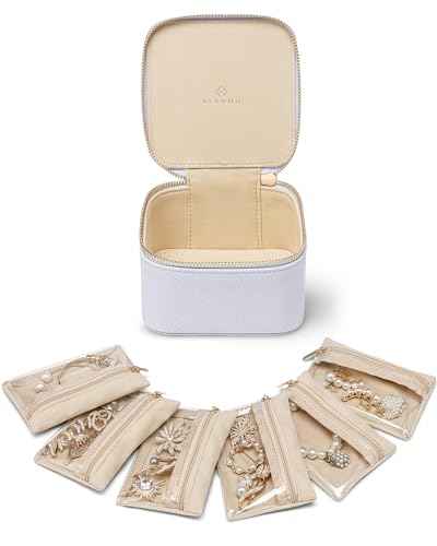 Travel Jewelry Box with Clear 6 Velvet Bags