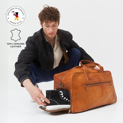 Vintage Genuine Leather Duffle Bags For Men Austin XL