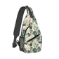 Sling Bag Tropical Leaf Pattern Hiking Daypack Crossbody Shoulder Backpack Travel Chest Pack for Men Women