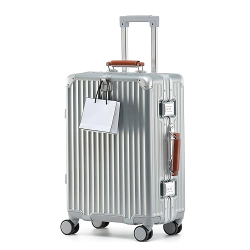 20 Inch Carry On Luggage with Leather Handle