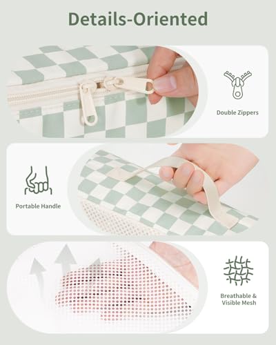 7 Set Checkered Packing Cubes for Travel Kids Women