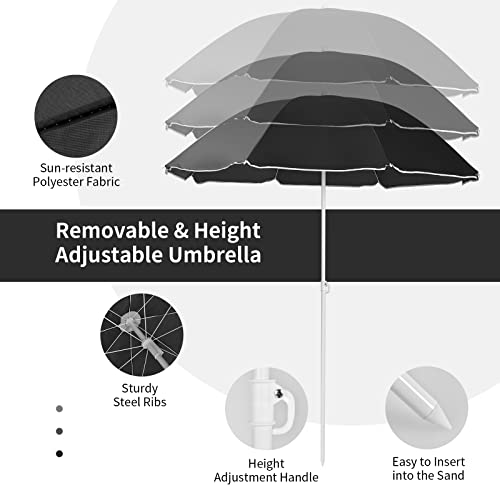 Double Camping Chair with Umbrella