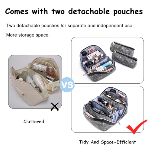 Travel Makeup Bag Cosmetic Bags for Women (3 Count)