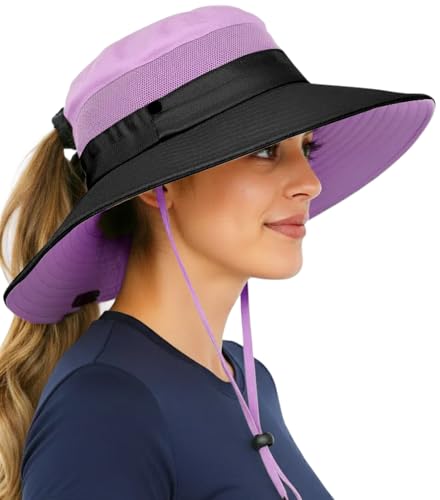 Ponytail Sun Hat for Women with UPF 50+ UV Protection