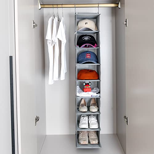 Hanging Shoe Organizer for Closet with Side Mesh Pockets