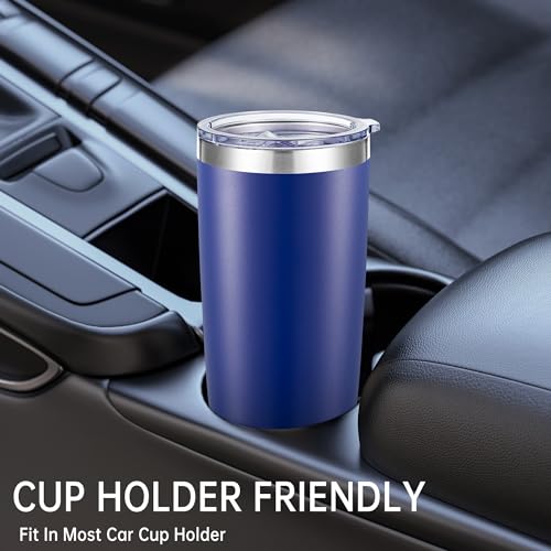 20 oz Tumblers Bulk Stainless Steel Tumbler with Lid Double Wall Vacuum Insulated Coffee Mug 20oz Powder Coated Cup for Hot and Cold Drinks (12 Count)
