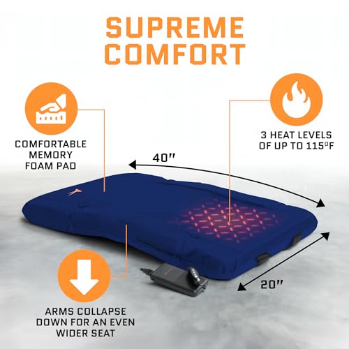 Heated Stadium Seats for Bleachers with Back Support