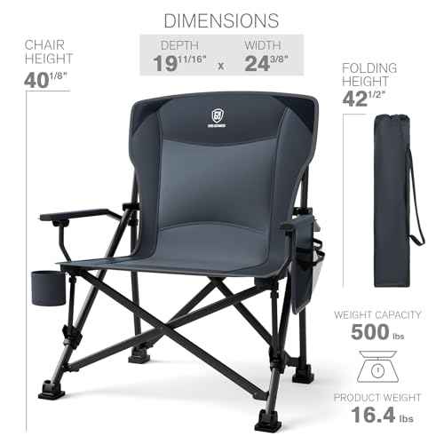 Oversized Folding Camping Chair for Adults (2 Count)