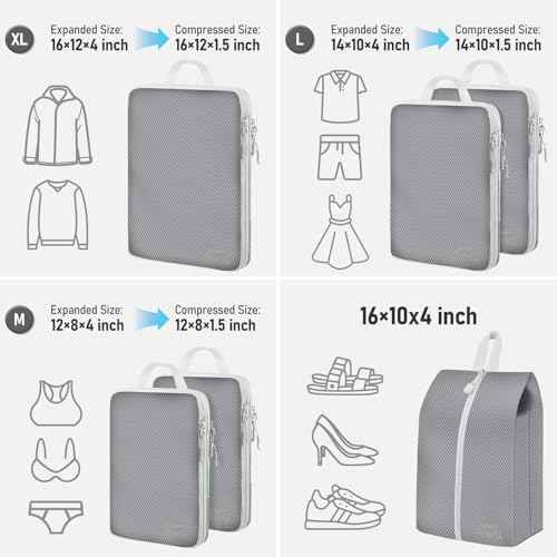 6 Set Compression Packing Cubes
