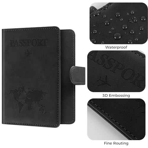 3 Pack Passport Holder + 2 PVC Covers (3 Count)