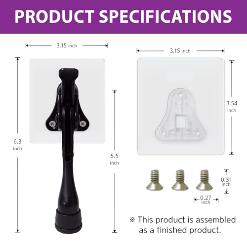 Door Stopper with Adhesive Bracket Stickers