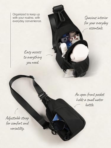 Sling Bag with Adjustable Straps Crossbody Chest Bag Lightweight Small Backpack for Casual Outdoor Traveling Hiking