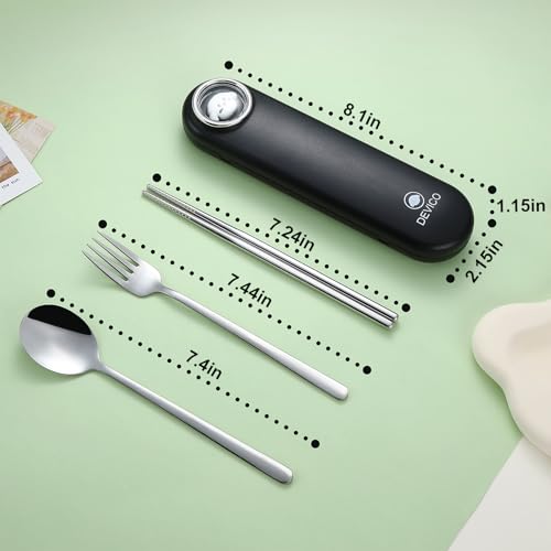 Travel Utensils with Case Cute (4 Count)