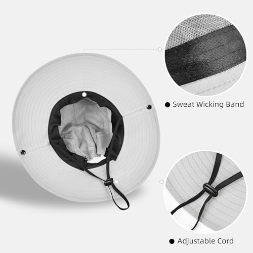 Ponytail Sun Bucket Hats for Women UV Protection Foldable Wide Brim