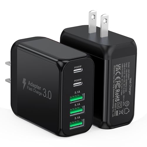 2 Pack] 50W USB C Wall Charger Block (2 Count)
