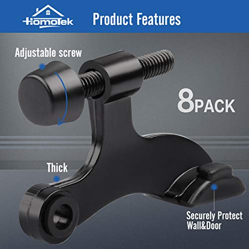 8 Pack Hinge Pin Black Door Stopper (8 Count)