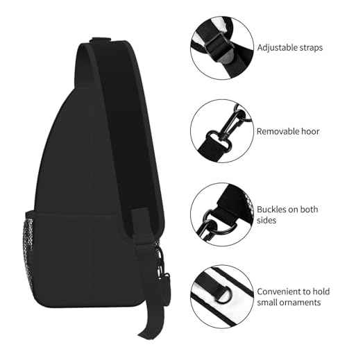 Sling Bag Red Eyes Cat Hiking Daypack Crossbody Shoulder Backpack Travel Chest Pack for Men Women