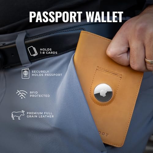 Passport Wallet with AirTag Holder