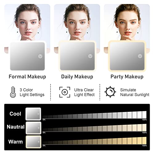 Portable Travel Makeup Bag with Lighted Mirror