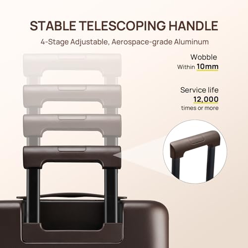 Medium Checked Luggage Flat Top Opening