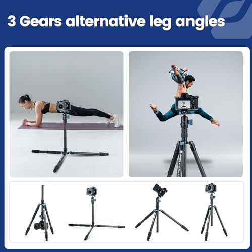 73" 185cm Carbon Fiber Travel Tripod for Camera