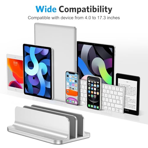 Dual Vertical Desk Laptop Stand Holder