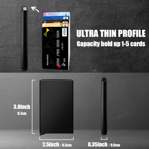 Slim Minimalist Wallet RFID Credit Card Holder for Men