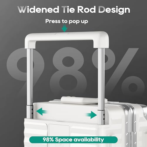 20 Inch Carry on Luggage with Aluminium Frame and Front Pocket