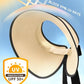 Women's Straw Sun Visor Hat UPF Wide Shade Ponytail Summer Hat