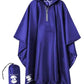 Hooded Rain Poncho Waterproof Raincoat Jacket for Men Women Adults