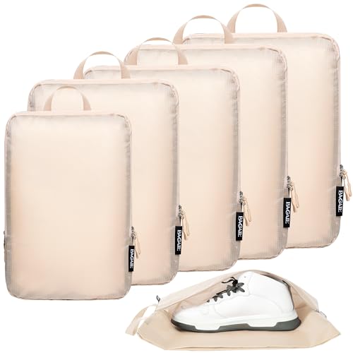6 Set Ultralight Compression Packing Cubes Packing Organizer for Travel Accessories Luggage Suitcase Backpack