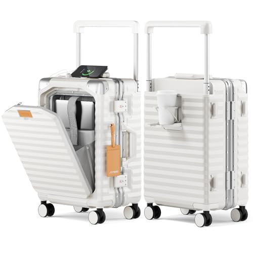 20 Inch Carry on Luggage with Aluminium Frame and Front Pocket