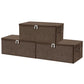 Fabric Storage Bins with Zipper Lids (3 Count)