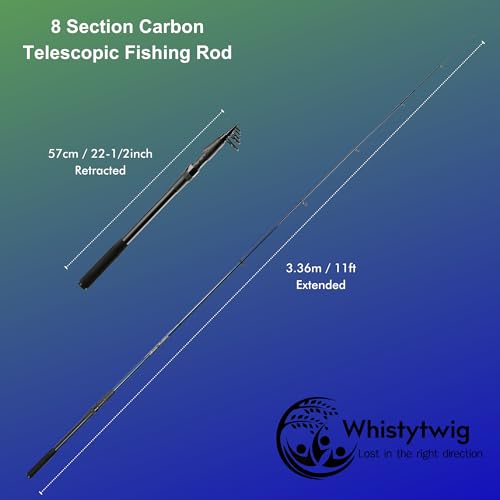 Carbon Fiber Telescopic Fishing Rod 11ft