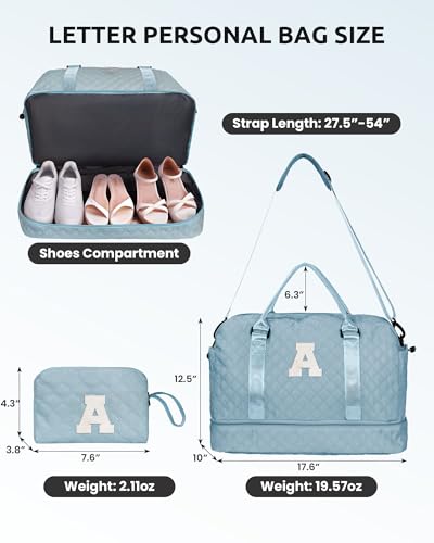 Personalized Girls Duffle Bag with Shoe Compartment