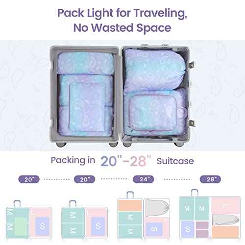 Compression Packing Cubes for Travel (7 Count)