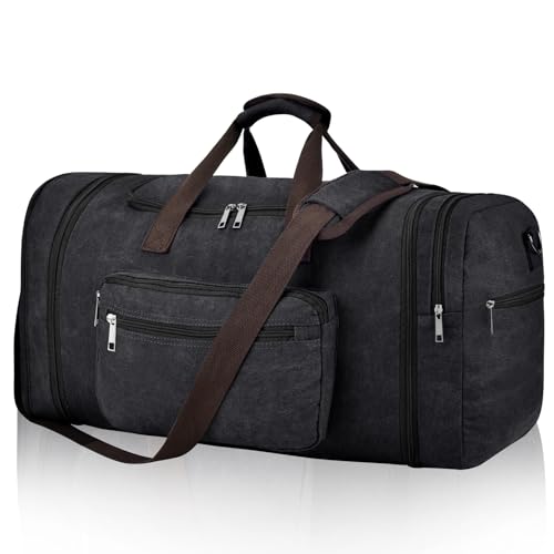 60L Canvas Duffle Bag for Men