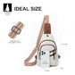 7L Crossboydy Sling Bag for Women Vegan Leather Crossbody Purse Fanny Pack Chest Bag for Travel